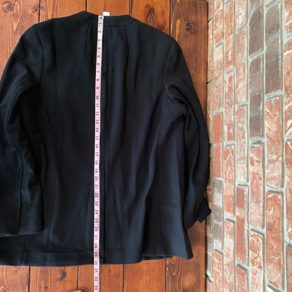 NWT SPANX The Perfect Collarless Oversized Pointe Navy Blue Blazer Size M - Picture 11 of 15